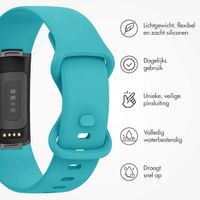 imoshion Siliconen bandje Fitbit Charge 5 / Charge 6 - Maat L - Turquoise