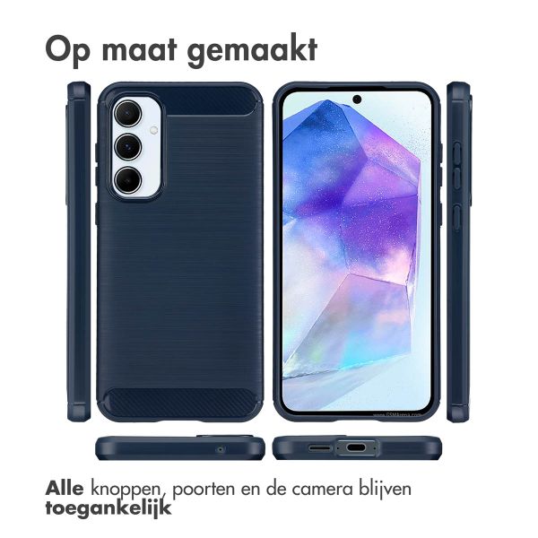 imoshion Brushed Backcover Samsung Galaxy A55 - Donkerblauw