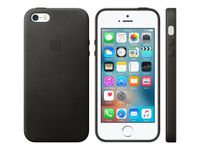 Apple Leather Backcover Apple iPhone SE (2016) / 5 / 5s - Zwart