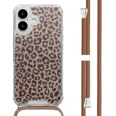 imoshion Design hoesje met koord Apple iPhone 16 - Leopard Mood