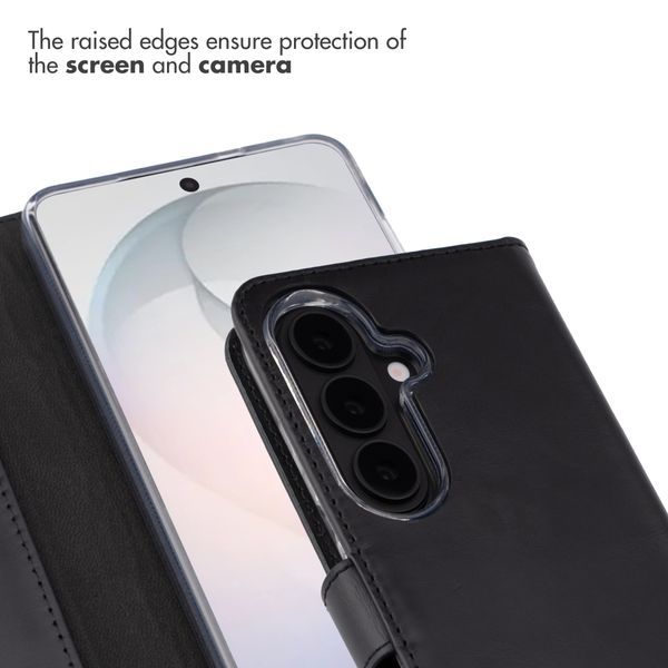 Selencia Genuine Leather Book Case Samsung Galaxy S26 - Black