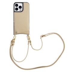 Selencia Nova Phone Case with Cord and Card Holder Apple iPhone 14 Pro - Beige