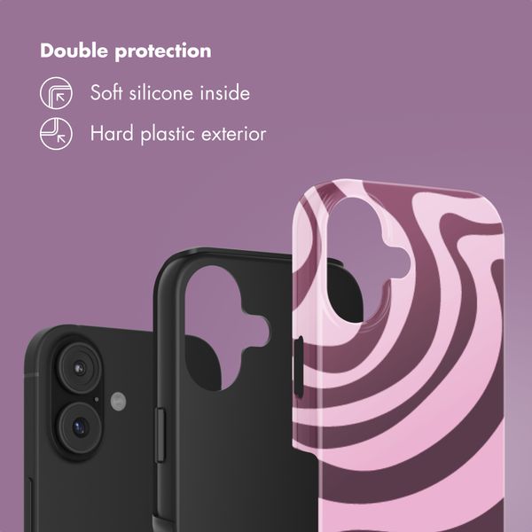 Selencia Vivid Back Cover Apple iPhone 17 - Wavy Swirl Pink Plum