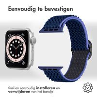 imoshion Elastisch nylonbandje Apple Watch Series 1 t/m 9 / SE (38/40/41 mm) | Series 10 / 11 (42 mm) - Donkerblauw