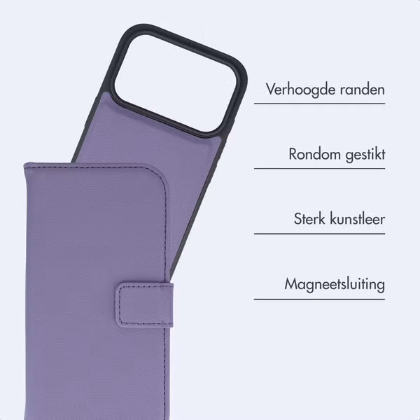 imoshion Uitneembare 2-in-1 Luxe Bookcase Apple iPhone 18 Pro / 17 Pro - Lila