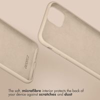 Accezz Liquid Silicone Back Cover Apple iPhone 14 Pro - Stone