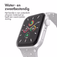 imoshion Siliconen⁺ bandje Apple Watch Series 1 t/m 11 / SE / Ultra (44/45/46/49 mm) - Maat M/L - Fog