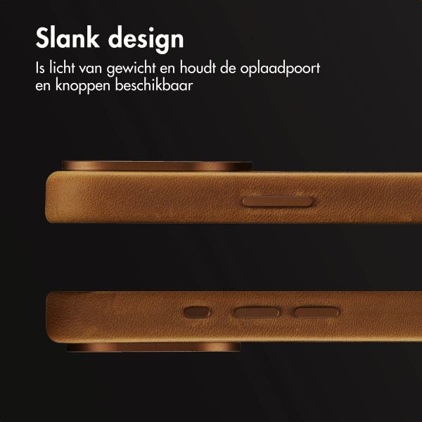 Accezz Vintage Leather Magsafe Backcover Apple iPhone 16 Pro Max - Tabacco Cognac