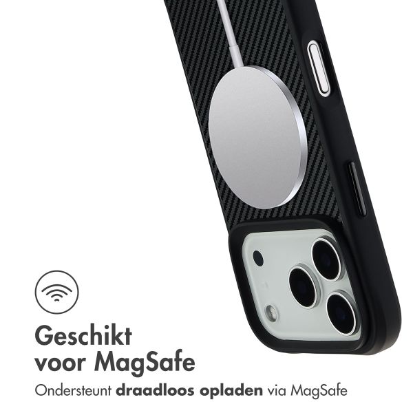imoshion Rugged Hybrid Carbon Case met MagSafe Apple iPhone 17 Pro Max - Zwart