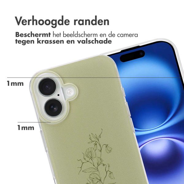 imoshion Design hoesje Apple iPhone 16 - Floral Green