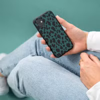 imoshion Design hoesje Apple iPhone 12 (Pro) - Luipaard - Groen / Zwart