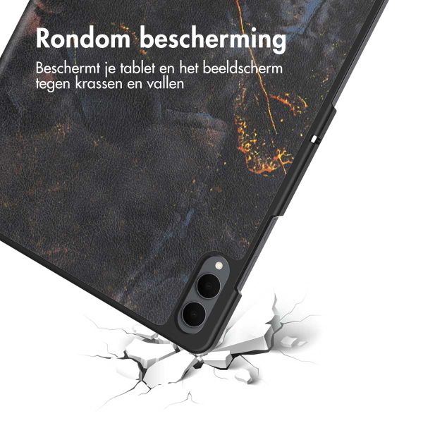imoshion Design Trifold Bookcase Samsung Galaxy Tab S11 Ultra - Black Marble