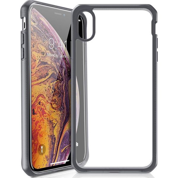 Itskins Hybrid MKII Backcover iPhone Xs Max - Zwart / Transparant