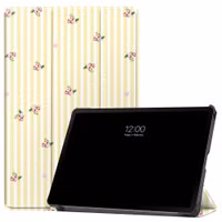 imoshion Design Trifold Bookcase Samsung Galaxy Tab S9 11.0 inch / S10 Lite / S10 FE / S9 FE 10.9 inch - Garden Stripes