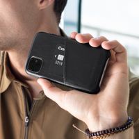 Selencia Vayu Vegan Lederen Backcover Apple iPhone 12 (Pro) - Zwart