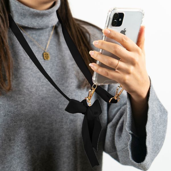 imoshion Backcover met koord - Satijn iPhone 11 - Zwart
