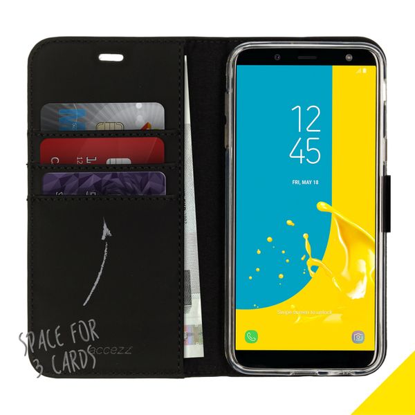 Accezz Wallet Softcase Bookcase Samsung Galaxy J6 - Zwart