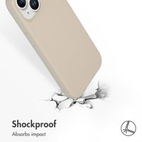 Accezz Liquid Silicone Back Cover with MagSafe Apple iPhone 15 - Stone
