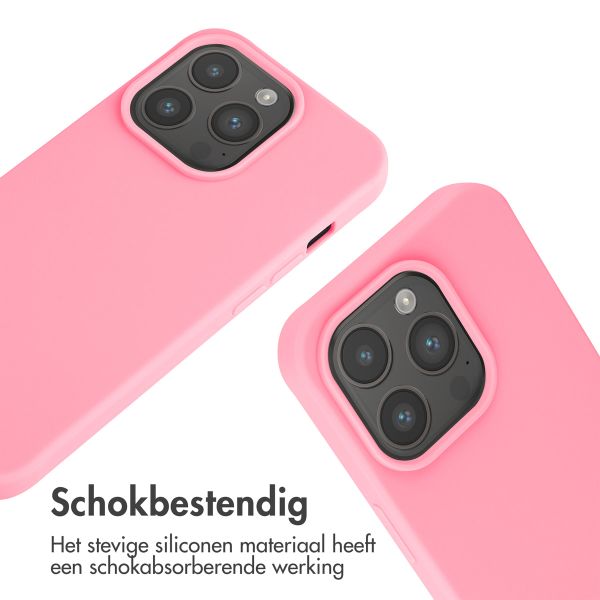 imoshion Siliconen hoesje met koord iPhone 15 Pro - Roze