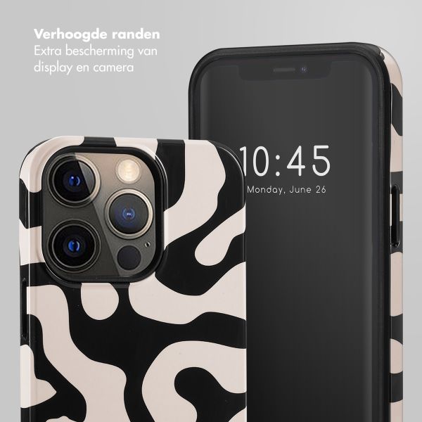 Selencia Vivid Tough Backcover iPhone 13 Pro - Art Wave Black