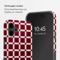 Selencia Vivid Backcover met MagSafe Apple iPhone 16 - Check This Burgundy