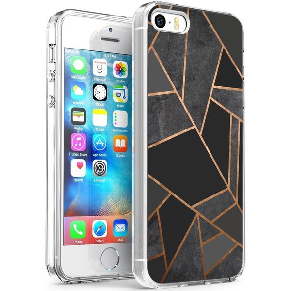 imoshion Design hoesje iPhone 5 / 5s / SE - Grafisch Koper / Zwart