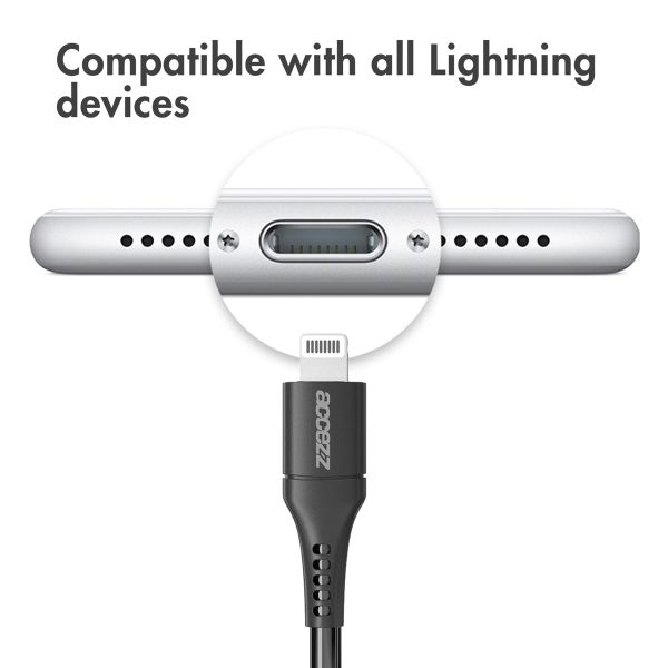 Accezz Lightning to USB-C Cable - MFi Certified - 1 Metre - Black