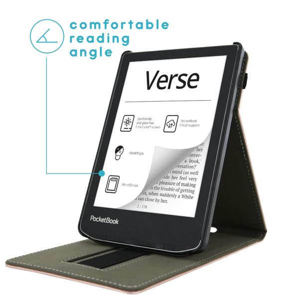 imoshion Stand Flipcase Pocketbook Verse / Verse Pro / Verse Pro Color / Vivlio Light / Light HD - Rosé Goud