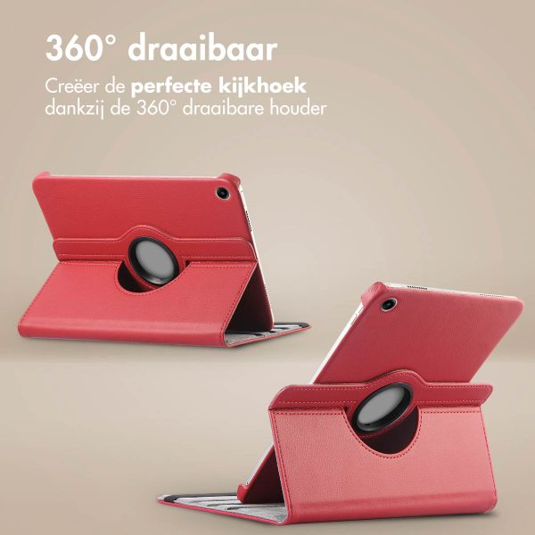 imoshion 360° draaibare Bookcase Samsung Galaxy Tab A11 Plus / A9 Plus - Donkerrood