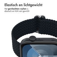 imoshion Nylon geweven bandje Apple Watch Series 1 t/m 9 / SE (38/40/41 mm) | Series 10 (42 mm) - Donkergrijs