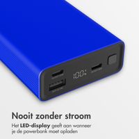 imoshion Ultra Series Aluminium | Powerbank 20.000 mAh - Snelladen tot 33 watt - Cobalt Blue