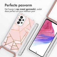 imoshion Design hoesje met koord Samsung Galaxy A53 - Grafisch Koper - Roze / Goud