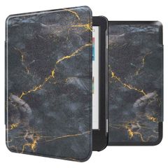 imoshion Design Slim Hard Case Bookcase Kobo Clara Colour / BW - Black Marble