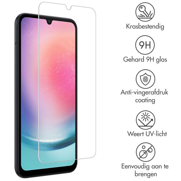 Accezz Gehard Glas Screenprotector voor de Samsung Galaxy A25 (5G) - Transparant