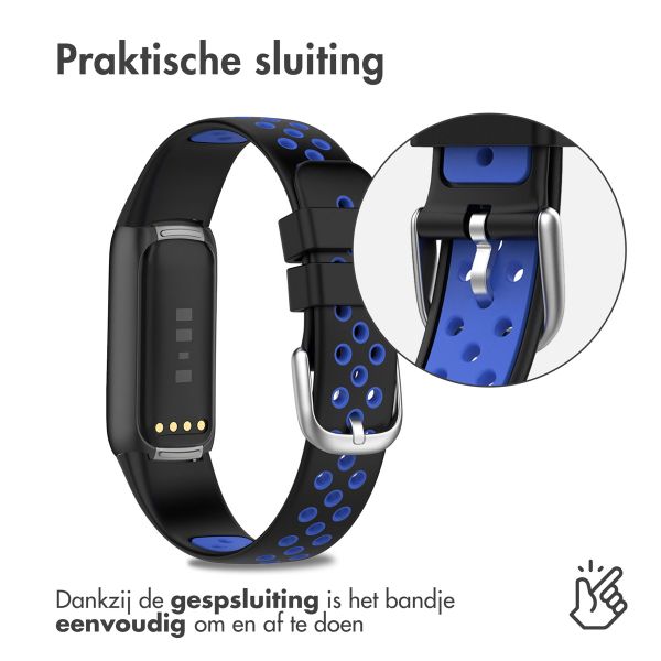 imoshion Siliconen sport bandje Fitbit Luxe - Zwart/Blauw