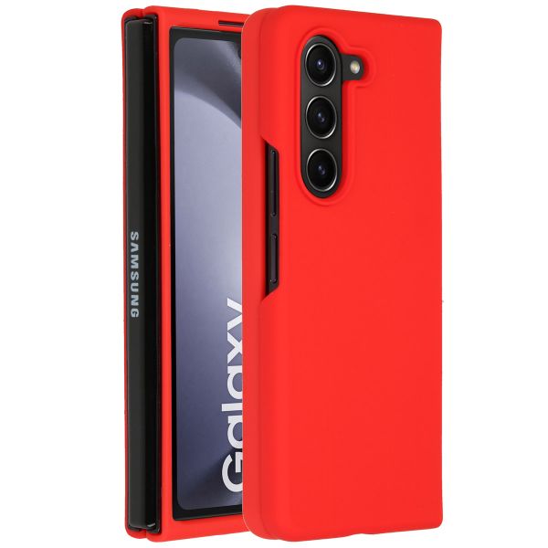 Accezz Liquid Silicone Backcover Samsung Galaxy Z Fold 5 - Rood