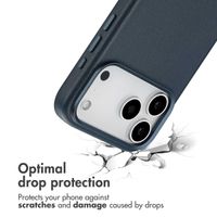 Accezz Leather Back Cover with MagSafe Apple iPhone 17 Pro Max - Nightfall Blue