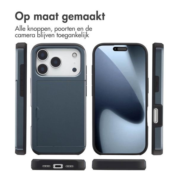 imoshion Backcover met pasjeshouder Apple iPhone 17 Pro - Donkerblauw