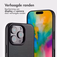 Accezz Leather Bookcase 2-in-1 met MagSafe Apple iPhone 16 Pro Max - Onyx Black