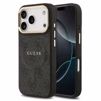 Guess Classic 4G Logo Backcover met MagSafe Apple iPhone 17 Pro - Zwart