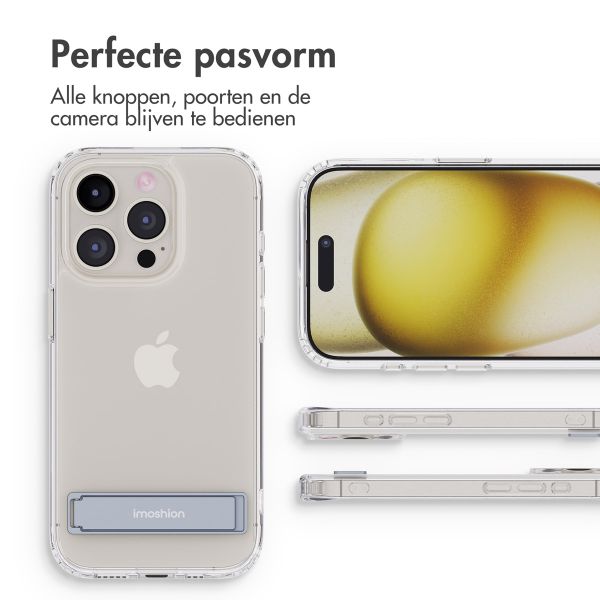imoshion Stand Backcover Apple iPhone 15 Pro - Transparant