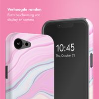 Selencia Vivid Backcover met MagSafe Apple iPhone 16e - Pastel Lipstick Marble