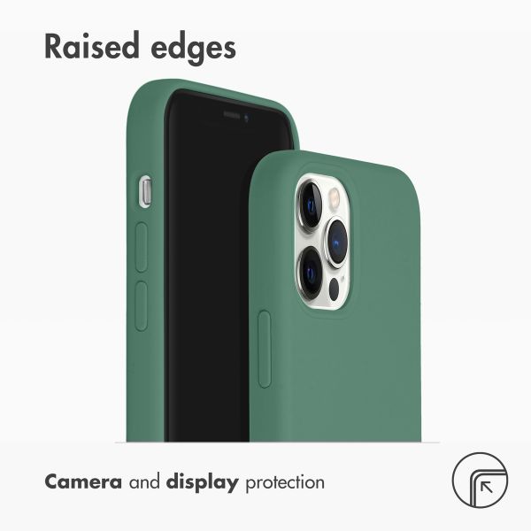 Accezz Liquid Silicone Back Cover with MagSafe Apple iPhone 12 (Pro) - Dark Green