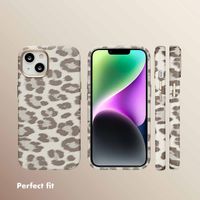 Selencia Sabi Back Cover Panther Print with MagSafe Apple iPhone 14 - Soft Ivory
