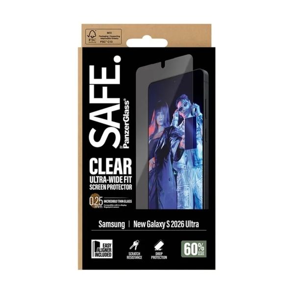 SAFE by PanzerGlass Ultra-Wide Fit Screenprotector incl. applicator Samsung Galaxy S26 Ultra