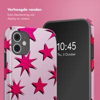 Selencia Vivid Tough Backcover iPhone 11 - Stars Rubine Red Light Pink