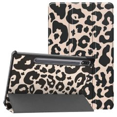 imoshion Design Trifold Bookcase Samsung Galaxy Tab S9 11.0 inch / S10 Lite / S10 FE / S9 FE 10.9 inch - Leopard