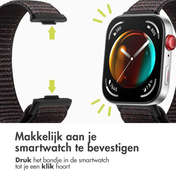 imoshion Nylon bandje voor de Huawei Watch Fit 4 / 4 Pro - Zwart