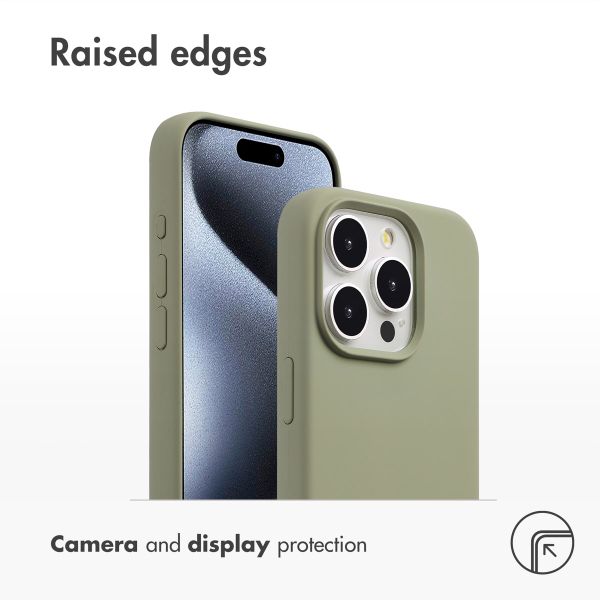 Accezz Liquid Silicone Back Cover with MagSafe Apple iPhone 15 Pro - Cooper Green
