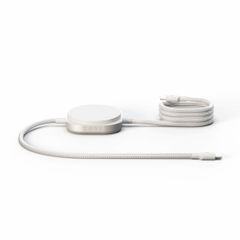 Zens Pro 2 USB-C Kabel met Draadloze Oplader voor telefoon / earbuds - MagSafe en Qi2 - Wit